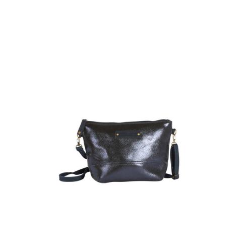 Sac tendance porté travers brillant uni - GOLDY Bleu