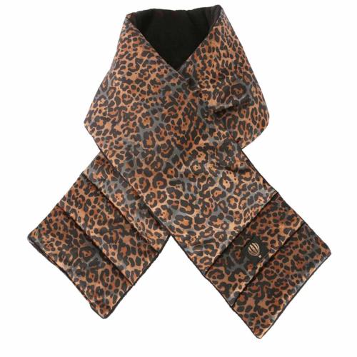 Echarpe tendance léopard doublé polaire - FAUVE Camel