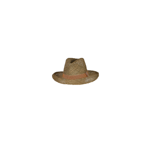 Chapeau tendance ajustable en jonc de mer - FEDORA Camel