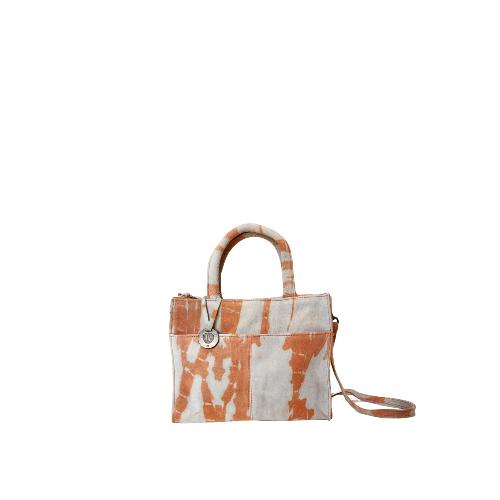 Mini cabas tendance porté travers en cuir effet Tie & Dye - STOCKY Pêche