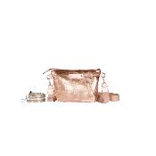 Sac porté travers tendance toile brillante enduite 2 anses amovibles au choix fantaisie ou ton sur t