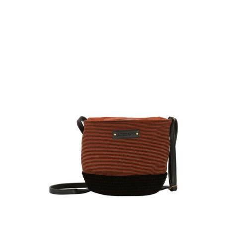 Porté travers tendance rayé forme Carlton- CARLITA caramel