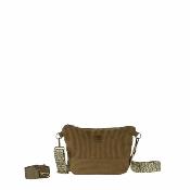 Sac velour cotelé avec 2 anses interchangeables tendance - DUVICA Kaki