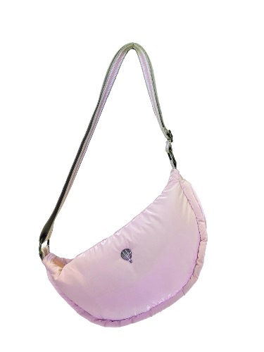 Porté travers demi-lune tendance Matelassée Doudoune octobre rose - BANIROSE Rose
