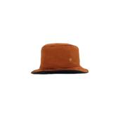 Chapeau Bob reversible nylon recyclé piqûres contrastées  - BOBINI Noir / Fauve