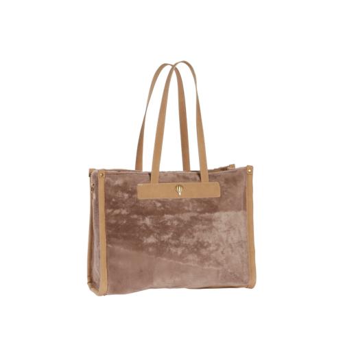 sac cabas fausse fourrure tendance - CALIKABA Chocolat