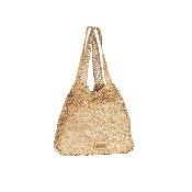 Grand sac porté épaule point ajouré en raphia crocheté - KENTOLOA Ecru