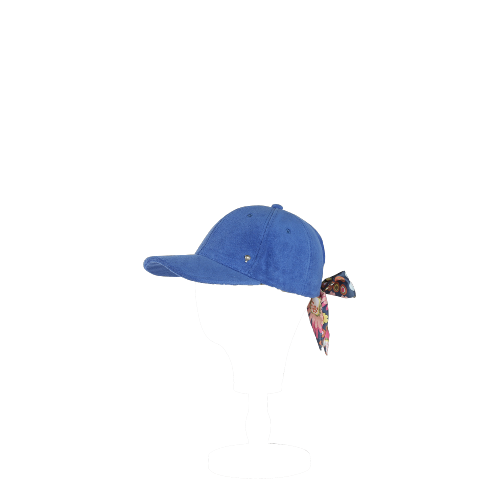 Casquette en éponge noeud tissus fantaisie - CASKY  Bleu