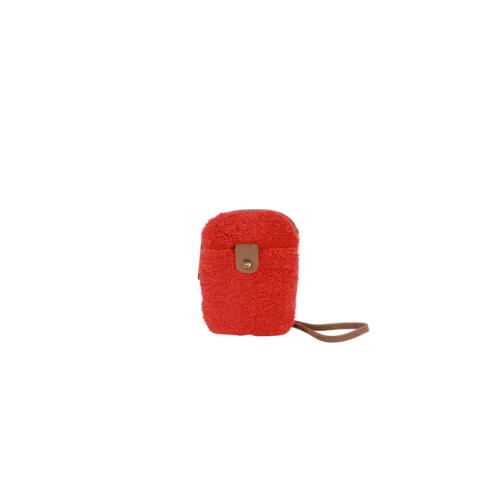 Porte téléphone - sac forfait ski moumoute - VALMOREL Rouge