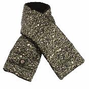 Echarpe tendance léopard doublé polaire - FAUVE Kaki