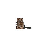 Porte téléphone double compartiment tendance léopard - TELIFAUVE Camel