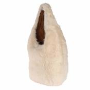 Grand sac effet fourrure tendance - PELLI Beige