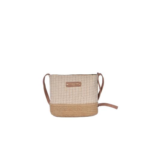 Sac porté travers tendance damier forme carlton - DAMI Beige
