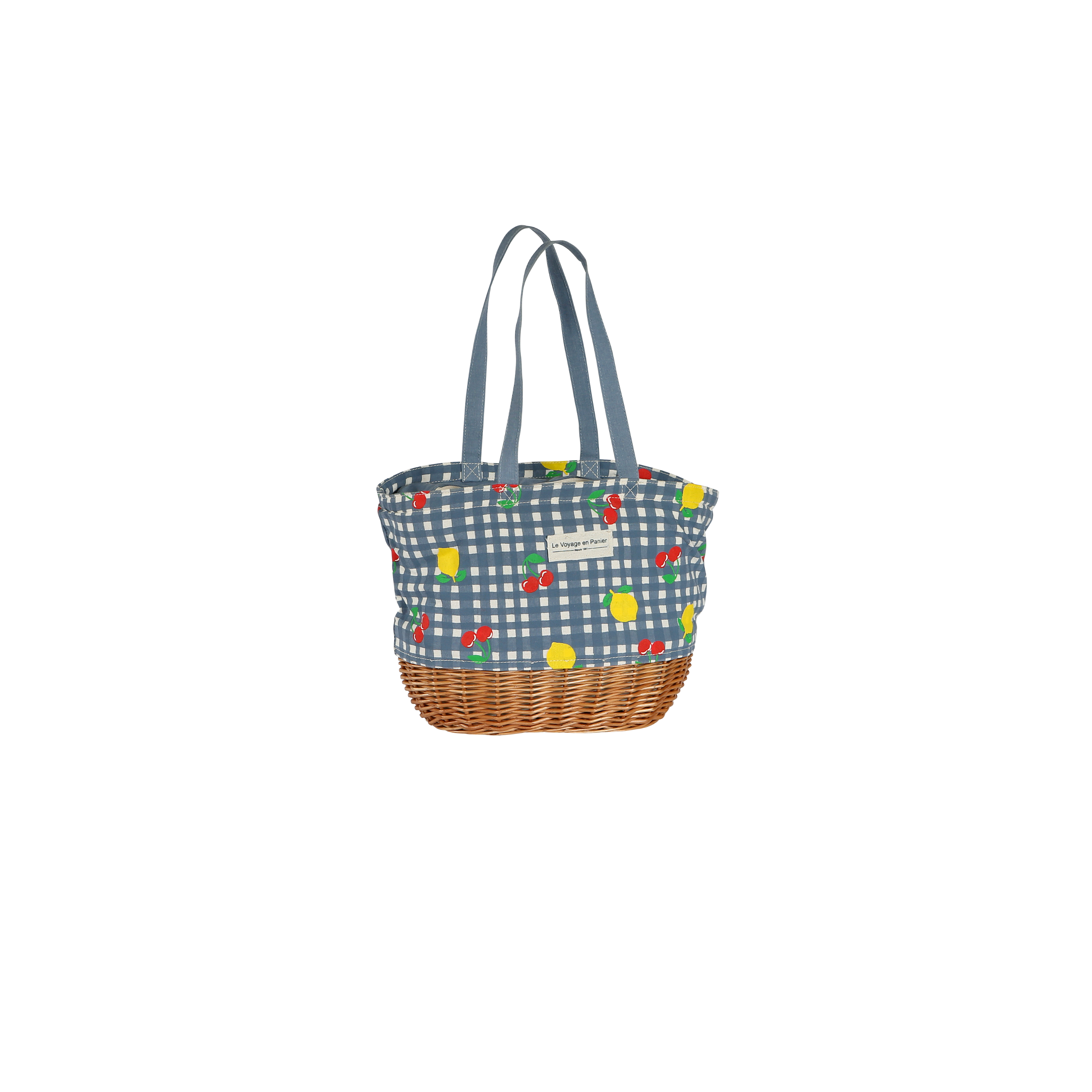 Panier isotherme vichy fruit tendance - VICHYFRUIT Bleu Jean