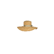 Chapeau bord long tendance ajustable tressé en raphia  - CAPARIS Kaki