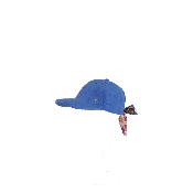 Casquette en éponge noeud tissus fantaisie - CASKY  Bleu