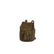 Sac à dos tissé en cuir - OCTAVE TISSE Olive