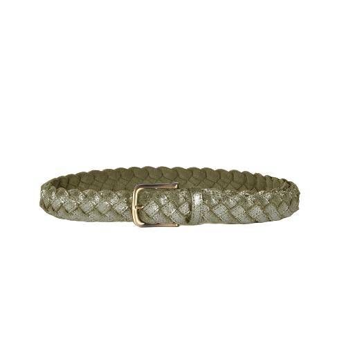 Ceinture tressée cuir irisé - CELESTILUX Sauge