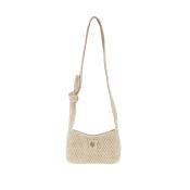 Sac porté travers jute irisé et filet tendance - FRANCA  Beige
