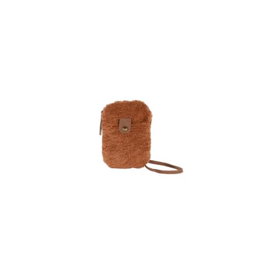 Porte téléphone - sac forfait ski moumoute - VALMOREL Camel