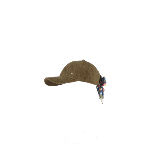 Casquette en éponge noeud tissus fantaisie - CASKY  Kaki