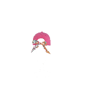 Casquette en éponge noeud tissus fantaisie - CASKY  Rose