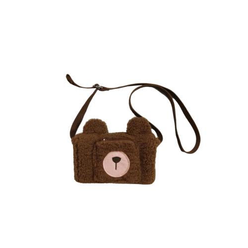 Manchon enfant ourson avec poche zippée  - POOKY Camel