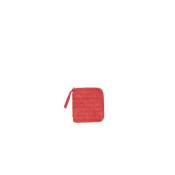 Porte-monnaie MIKKI tressé - Coquelicot
