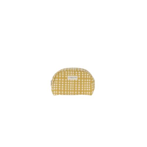 Trousse de toilette imprimé vichy tendance - VICHETTE  Jaune