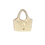 Porté épaule tendance style nid d'abeille avec pochon interieur amovible - EIFFEL Crème