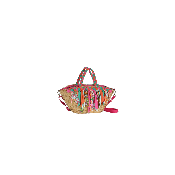 Panier tendance avec anses et franges fantaisie - PINATA Multico