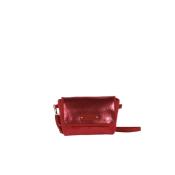 Sac tendance porté traversvelours et rabat brillant uni - GOLDINE Bordeaux