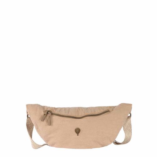 Banane velour cotelé avec anses fantaisie tendance - DUVANA Beige