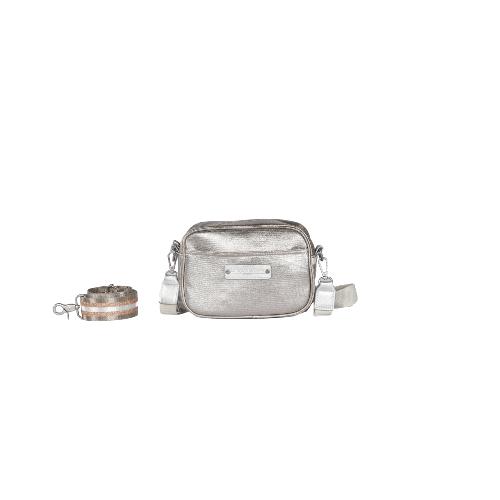 Sac porté travers tendance toile brillante enduite 2 anses amovibles au choix fantaisie ou ton sur t