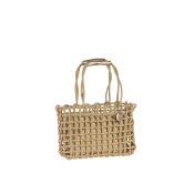 Sac cabas irisé tendance en corde avec pochon amovible  - CABALUX Beige