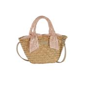 Petit panier tendance anse foulard imprimé brillant carlton- FELINGTON Chamalow