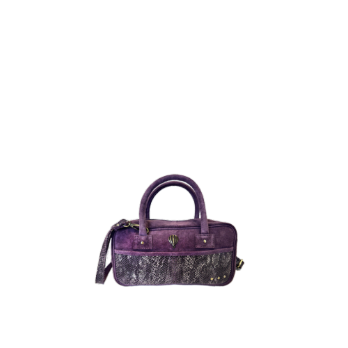 sac forme valisette tendance poche effet serpent irisé - REPTILETTE Myrtille