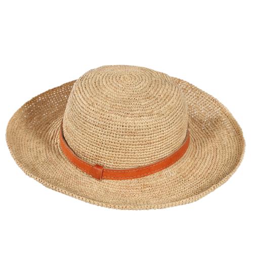 Chapeau en crochet bord long - INDOA Ecru