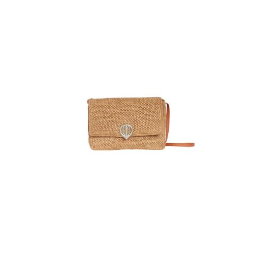 Petit sac porté travers crochet en raphia avec fermoir montgolfière - ELIOGOA The