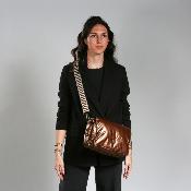 Sac manchon à rabat metallisé tendance - FLAPILLE Argent