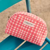 Trousse de toilette imprimé vichy tendance - VICHETTE  Bleu Jeans