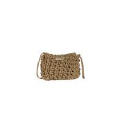 Sac porté travers tendance en corde tricoté irisée - MINUX Beige