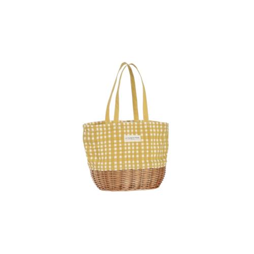 Panier isotherme imprimé vichy tendance - VICHIC Jaune