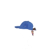 Casquette en éponge noeud tissus fantaisie - CASKY  Bleu