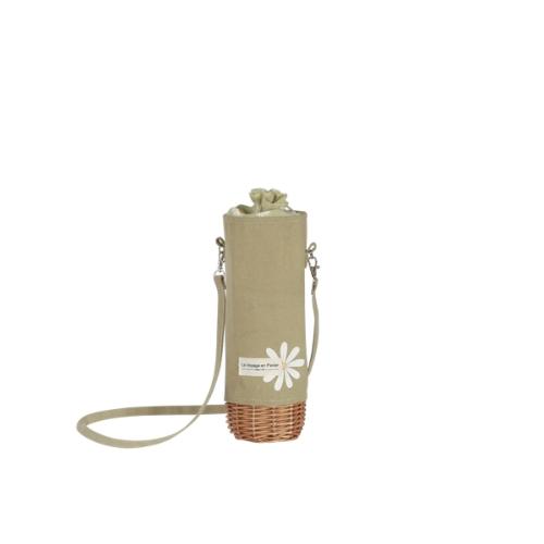 Panier isotherme porte-bouteille tendance imprimé margerite - BOTTY Amande