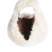 Grand sac effet fourrure tendance - PELLI Beige