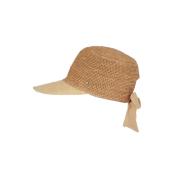 Casquette en raphia et visière rabanne avec ruban ajustable - CAPOA  The