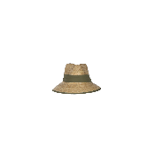 Chapeau en jonc de mer avec bande de protectoin - FEZ Kaki