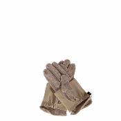 Gants tendance bimatiere effet caoutchouc - MANITCHOU Beige