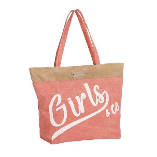 Cabas de plage tendance Jute acidulé - CAÏPI Corail